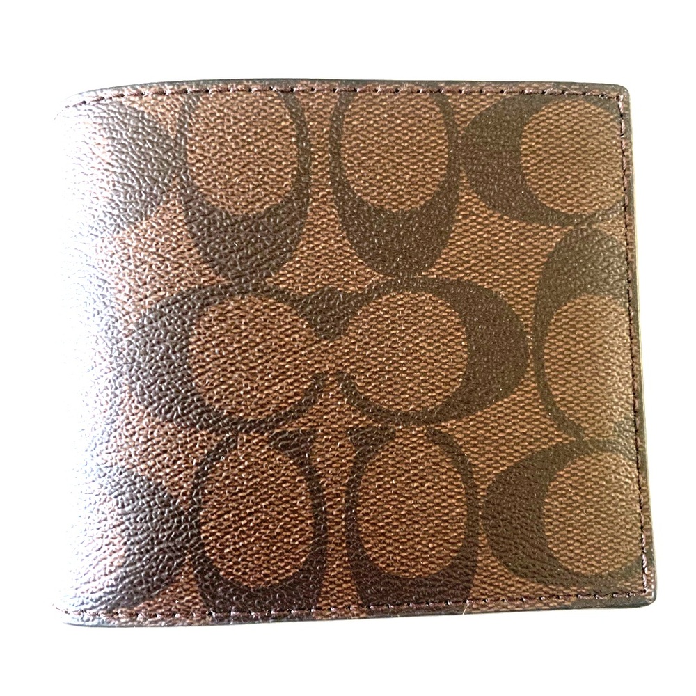 NWT Coach Men’s Signature Wallet - Mahogany/Black